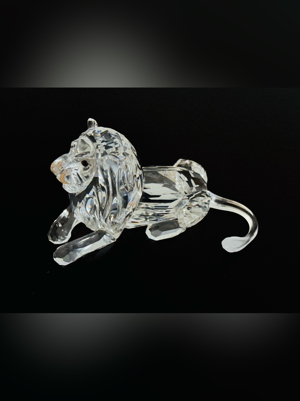 Swarovski Clear Crystal Lion Figurine